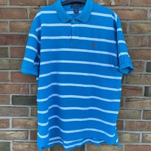 Polo Ralph Lauren Classic Fit Polo Shirt - Blue Stripe - XL
